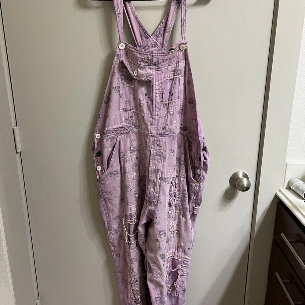 Magnolia Pearl Lavender Denim Overalls (item A39)